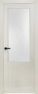 puerta lacada blanca tablas cristal